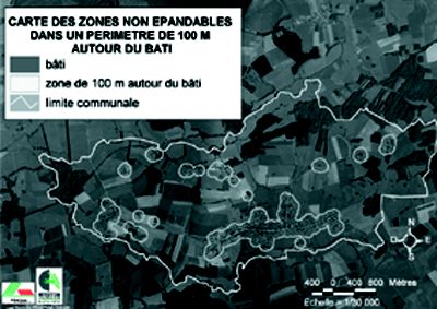 Carte des zones pandables